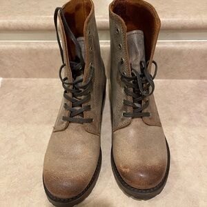 Frye leather combat boots